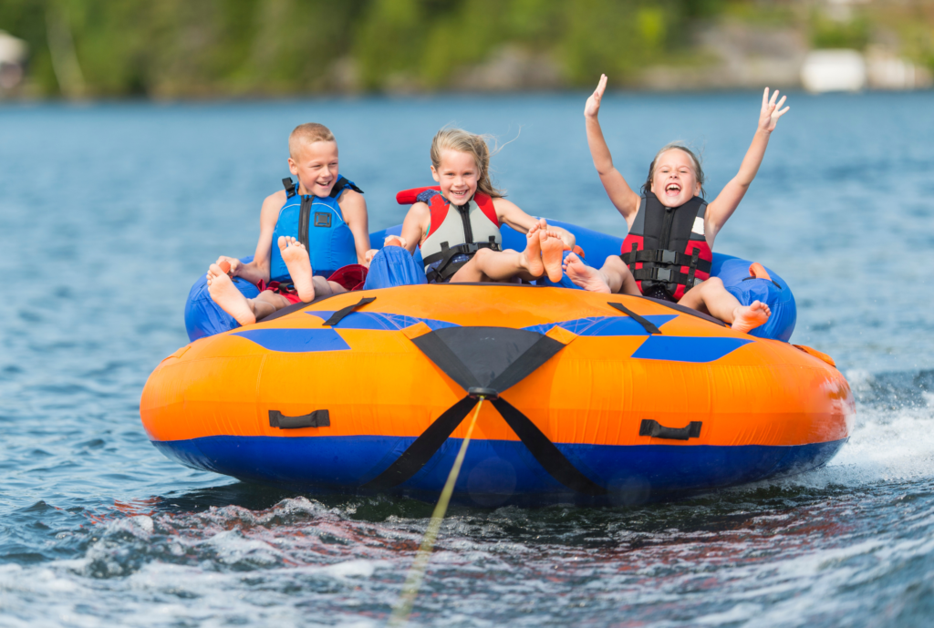 Water Tubing in Squam Lake | New Hampshire Watersports Boat Charter