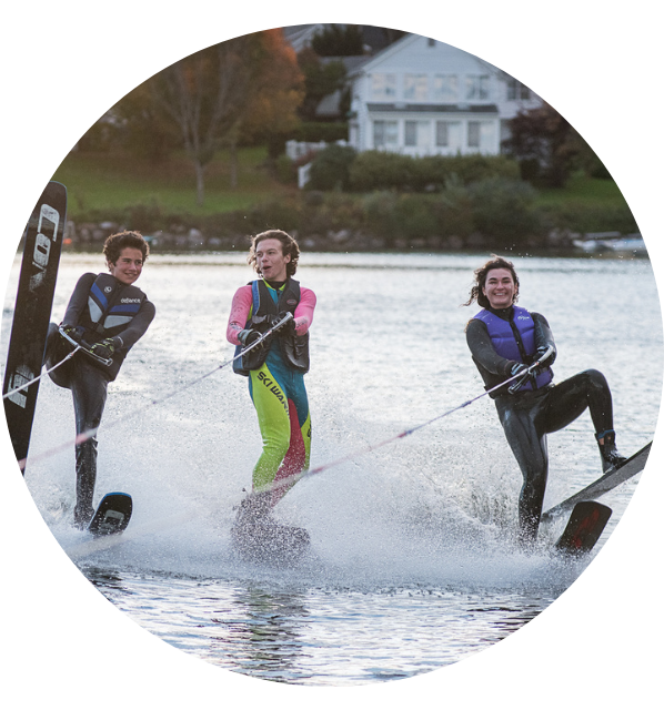 Teens Wakeboarding in Squam Lake in New Hampshire | New Hampshire Watersports