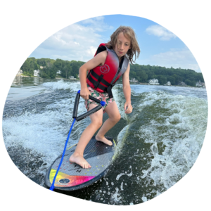 Kids Wakeboarding in Lake Squam, New Hampshire. New Hampshire Watersports in Lake Squam